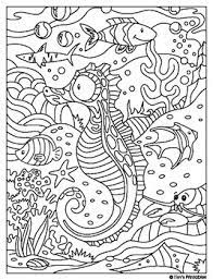 Seahorse swims through the ocean carrying the eggs laid by mrs. Seahorse Coloring Pages Worksheets Teaching Resources Tpt