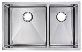 corner radius 60/40 double bowl