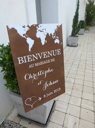 Panneau Ou Pancarte De Bienvenue Theme Voyage Avec Carte Du Monde Peinte Travel Wedding Theme Decoration Travel Theme Wedding Wedding Souvenirs