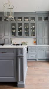 To keep the floor flush, consider installing a different, cheaper type of flooring underneath cabinets and appliances, or even plywood risers. 44 Gray Kitchen Cabinets Dark Or Heavy Dark Light Modern