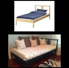 before and after of my cheap ikea fjellse bed frame all it took was 2 and