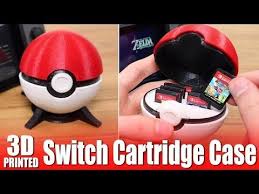 3d Printed Pokeball Switch Cartridge Case Youtube 3d Printing 3d Printer Pen 3d Printer Designs