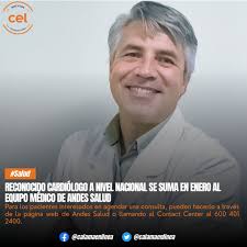 Andes Salud anunció la incorporación del Dr. Andrés Palma, destacado  cardiólogo a nivel nacional a su staff de especialistas, quien estará  atendiendo consultas médicas en la clínica los días lunes 13 y