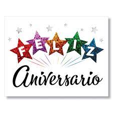 Learn how to say happy anniversary in spanish and a lot of other related words. Happy In Stars Anniversary Spanish Card Hrdirect