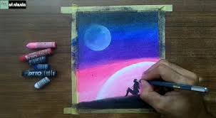 Download cara melukis bulan dan pantai menggunakan akrilik di atas kanvas. Art Sukasuka Cara Menggambar Galaxy Malam Dan Wanita