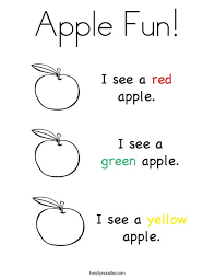 Love apple's seasonal color offerings but don't want to break the bank? Apple Fun Coloring Page Twisty Noodle
