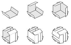 Step 8 lay the pieces down folded flat and adhere each one together with glue to form a cube. Ned Batchelder How To Make Business Card Cubes Make Business Cards Paper Cube Origami Cube