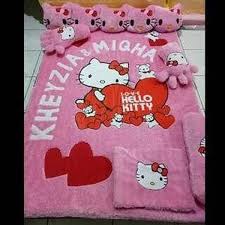 Karpet karakter hello kitty doble. Jual Fullset Karpet Bulu Rasfur Karakter Hello Kitty Uk 140x200x4 Cm Di Lapak Hartmanshop Bukalapak