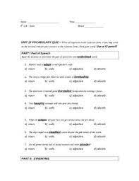 Sadlier Oxford Vocabulary Workshop Level C Unit 13 Twenty Five Multiple Choice Question Quiz Scantron Ready Part Of Vocabulary Workshop Vocabulary Word List