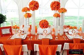 31 Days Of Orange Day 2 Orange And White Party Decor Orange Wedding Decorations White Party Theme Orange Decor