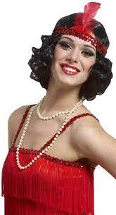1920 S Jazz Bob Short Hair Curly Flapper Costume Black Wig Feather Ebay Flapper Hair Sequin Headbands Gatsby Hair