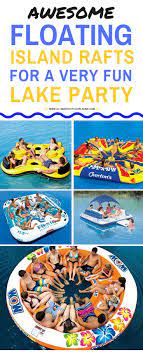 It's the goldilocks of beach games. Awesome Large Floats For The Lake For A Fun Lake Party These Floats Can Have 8 12 Adults Love This Islandraft Parties F Lake Party Splash Party Lake Fun