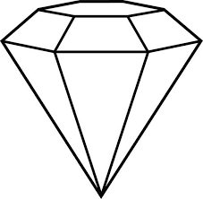 Diamond Shape Outline Coloring Pages Kids Play Color Diamond Drawing Diamond Outline Diamond Illustration