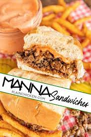 Barbecue ground beef loose sandwiches / bbq beef stuffed peppers with ground beef, homemade bbq sauce, vegetables, topped with cheese. Manna Sandwiches Easy Ground Beef Sandwiches With Comeback Sauce And Swiss Cheese Hands Down The Best Sandwich We Ve Eate Loose Meat Sandwiches Recipes Food