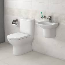 X2 sets of victoria plumb bathroom taps; Fairbanks 4 Piece Cloakroom Suite Victoria Plumb Pedestal Basin Cloakroom Cloakroom Suites