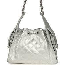 Chanel Small 25 Hobo Bag Metallic Silver Caviar Silver Hardware