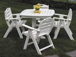 Polywood Nautical 5 Piece Dining Set Ultra Durable Deck Furniture Patio Dining Set Patio Dining Chairs Patio Dining