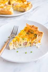 Ham And Cheese Quiche Easy Recipe Dessertfortwo Com Ham And Cheese Quiche Quiche Recipes Quiche Recipes Easy