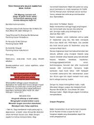 Pastikan anda sudah melihat video musiknya. Teks Pengacara Majlis Sambutan Maal Hijrah