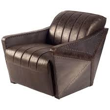 Modern Aviator Style Leather Metal Lounge Chair Man Cave Aviation Furniture Rustic Deco Incorporated Aviation Furniture Metal Lounge Chairs Club Chairs