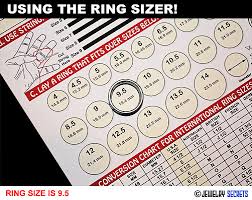 free printable ring finger size chart jewelry secrets