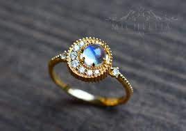 Luna Moonstone Engagement Ring Crescent Moon Engagement Ring Etsy Unique Diamond Wedding Rings Moonstone Engagement Simple Bridal Jewelry
