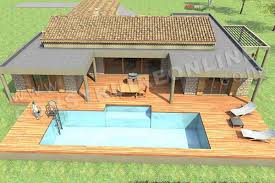 Plan maison en u ouvert. Plan De Maison Contemporaine Manosque