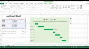 Sebelum anda boleh membuat carta gantt projek anda, anda perlu membuat hamparan untuk menyokongnya. Cara Membuat Gantt Chart Jadwal Schedule Di Microsoft Excel 2013 2016 Youtube