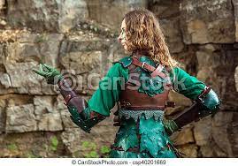 Teaches you how to craft green leather armor. Elf Woman In Green Leather Armor Pointing On Something Portrait Of Elf Woman In Green Leather Armor On The Rocks Background Canstock