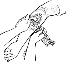 Fairly common tattoo in the form of a skull in a bandana, an anchor on a background of the globe. Sailor Tattoos Wikipedia
