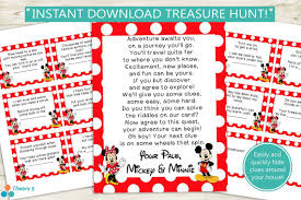 Birthday Scavenger Hunt Clues Printable Printable Disney Treasure Hunt Clues Instant Download Pdf Etsy Treasure Hunt Clues Disney Treasures Disney Trip Reveal