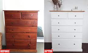 Amazing Drawer Transformation Using Chalk Paint From Bunnings In 2021 Diy Furniture Restoration Chalk Paint Chest Of Drawers Using Chalk Paint