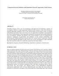 Essential components of a research paper. Qualitative Vs Quantitative Research Methodology Design