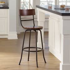 Elm Lane Langdon 29 Wood And Bronze Metal Swivel Bar Stool Walmart Com In 2020 Farmhouse Bar Stools Bar Stools Swivel Bar Stools