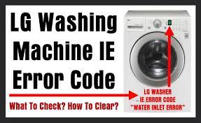 Maybe you would like to learn more about one of these? Lg Washing Machine Ie Error Code What To Check How To Clear