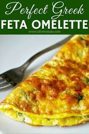 Greek Omelette With Feta Cheese And Fresh Mint Recipe Omlet Recipes Omelette Recipe Easy Greek Omelette