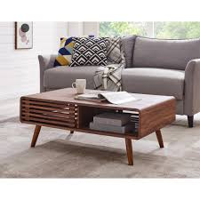 Thrifted cubbies to mid century coffee table Wilson Slat Coffee Table What A Room
