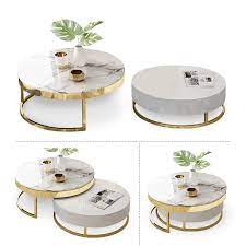 White coffee table with storage: Luxury Modern Round Coffee Table With Storage Lift Top Wood Coffee Table With Rotatable Drawers In White Natural White Black Marble White Modern Round Coffee Table With Storage Lift Top Wood Coffee Table With Rotatable Drawers In White