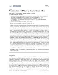 It is the document that states the ownership of a strata property and gives owners the control of the individual. Pdf Visualization Of 3d Survey Data For Strata Titles