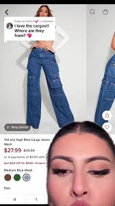 Fashion Nova Lily High Rise Green Cargo Jeans