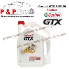 Jika guna ron 95 (rendah octane) pada kereta perlukan minyak premium, kereta akan terkurang sedikit kuasa enjin dan perlukan lebih isian minyak (minyak kuat) untuk sesuatu jarak perjalanan. Castrol Gtx 20w 50 Engine Oil 4 Litres Minyak Enjin 20 50 Minyak Hitam Proton Perodua Parts Online Store For Proton And Perodua Car Spare Parts