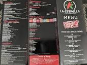 Menu at La Estrella Tacos & Seafood restaurant, Manteca, W Lathrop Rd