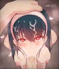 :>= ahe gao ahegao big breasts big penis black hair blowjob cum  cum inside cum on face deepthroat fellatio forced forced oral heart-shaped  pupils hearts nipples niui oral oral