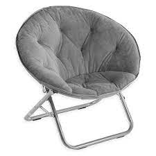 folding fur saucer chair in grey saucer chairs dorm room seating relaxing chair