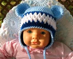 Buy Crochet Pattern 002 Hat With Bear Ears Blue Bear Hat Earflap Hat Baby  Boy Baby Girl Toddler Child Adult Winter Hat Animal Hat Online in India