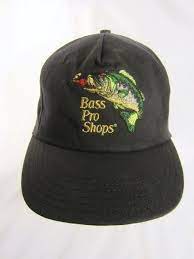 Bass Pro Shops Ball Cap Embroidered Logo Black Usa Made Vintage Trucker Hat Vtg Vintage Trucker Hats Logo Black Ball Cap