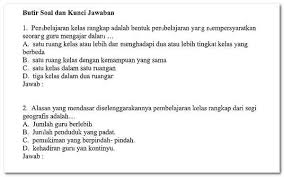 Soal Ujian Ut Pdgk 4302 Tahun 2018 Pembelajaran Kelas Rangkap Belajar Guru Ruang Kelas