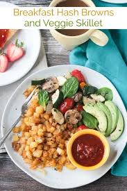 Breakfast Hash Browns And Veggie Skillet Recipe Veggie Skillet Breakfast Hashbrowns Healthy Vegan Breakfast