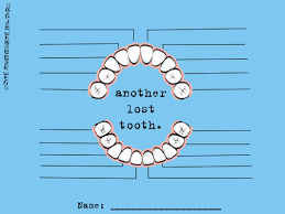 Another Lost Tooth Tooth Fairy Tooth Chart Free