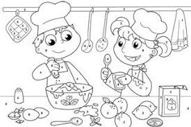 Colour By Numbers Kids Cooking Coloring Pages Free Coloring Pages Color By Numbers